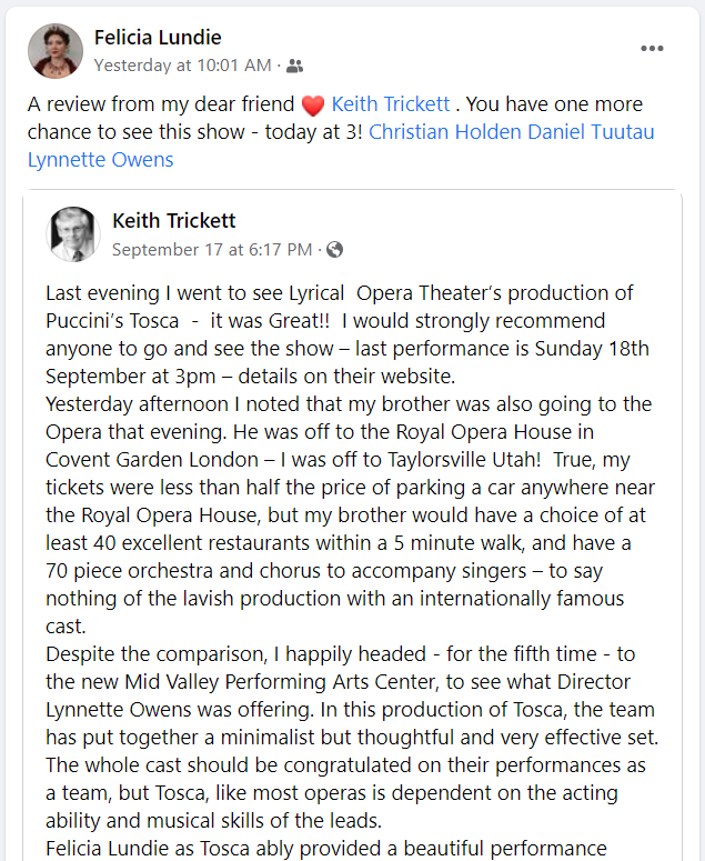 Tosca 2022 review